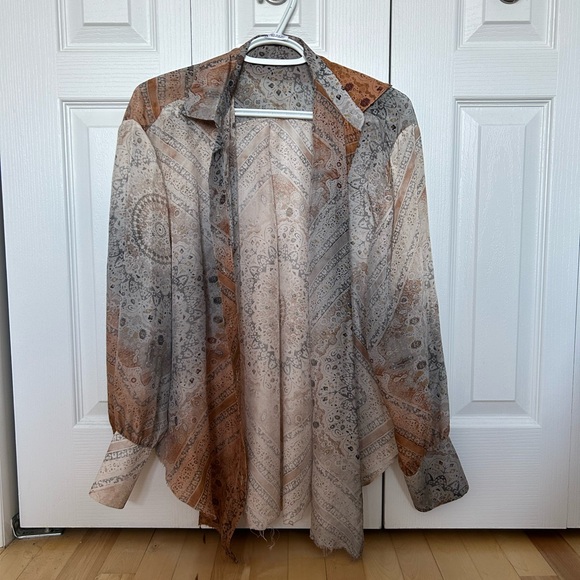 Printed silk shirt - Picture 4 of 9